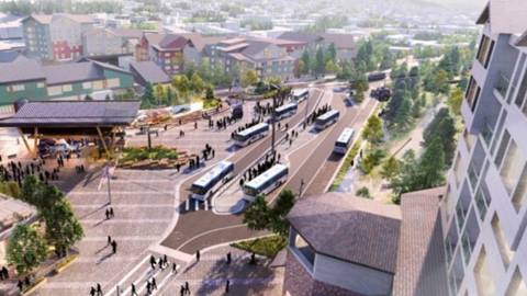 Rendering of the new Gondola Transit Center at Steamboat Resort