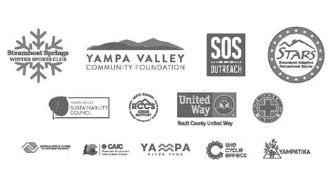 Local nonproit logos who partner with Steamboat Resort.