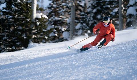 Ski turns at Steamboat Resort