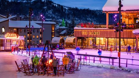 Apres ski at the base of Steamboat Resort.