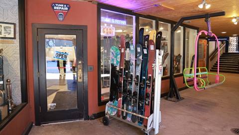 Exterior of Steamboat Resort's Tune & Repair Shop.