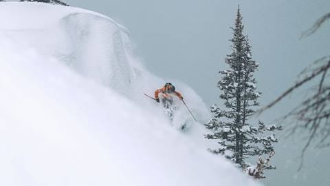 Snow Cornice Skier