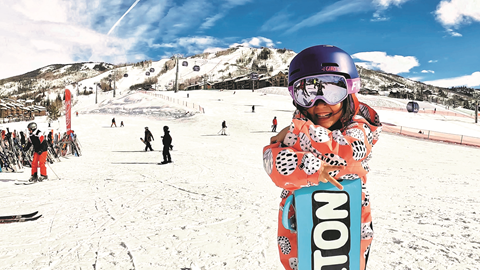 young snowboarder at Steamboat Resort