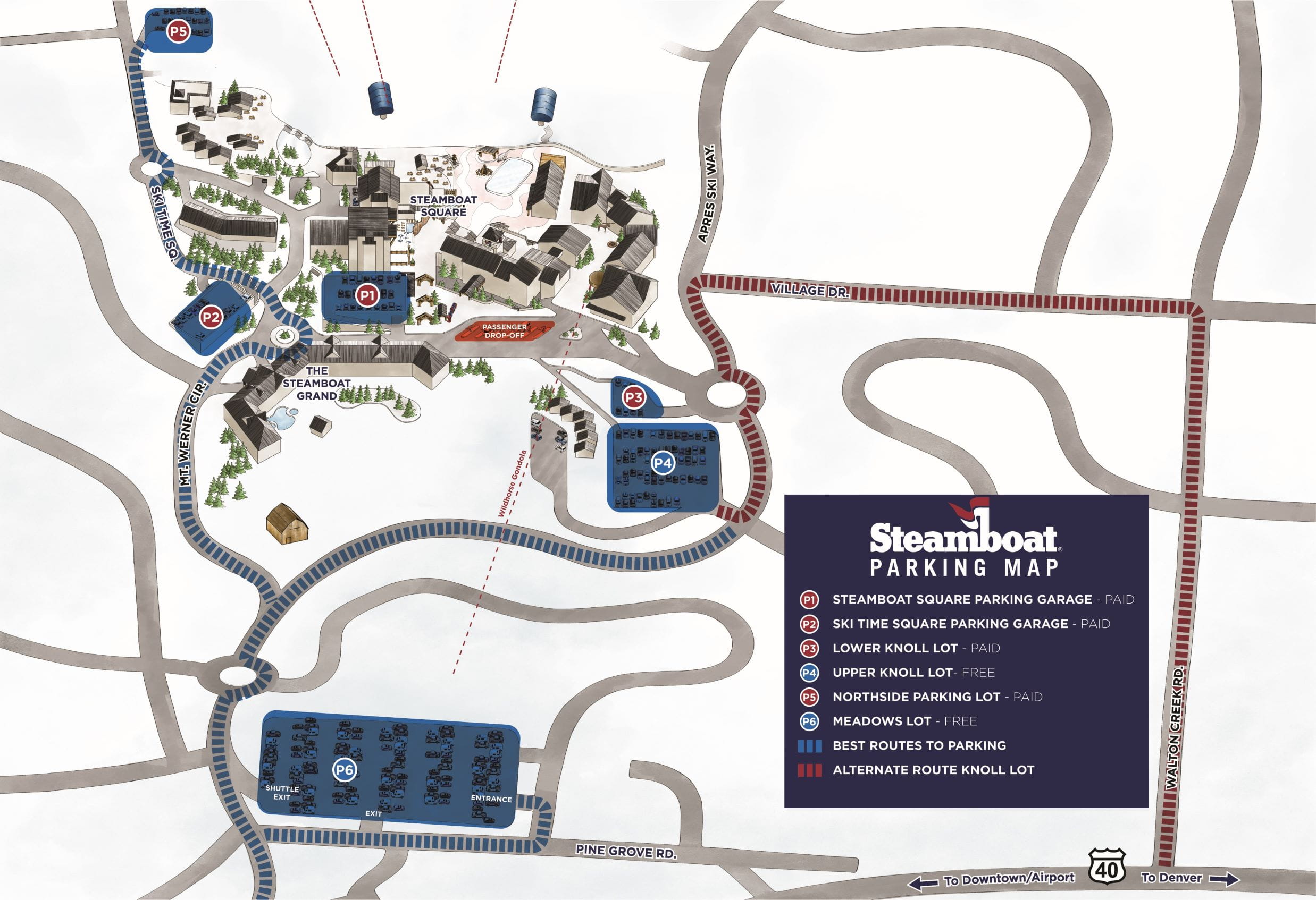 Steamboat Resort Calendar Sena Xylina   Parking Map Steamboat 2023 